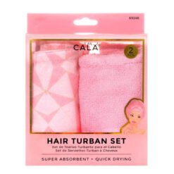 Cala - Set de Turbante para cabello (geométrico/rosado)