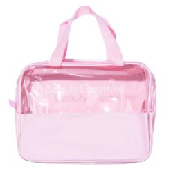 Beauty Creations - Bolsa de Cosméticos Rosa Transparente Grande