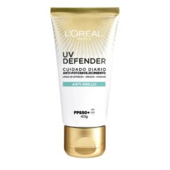 L'Oréal París - Crema UV Defender Anti-Brillo Color FPS50 Ácido Hialurónico
