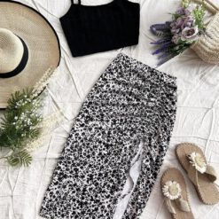 Conjunto de dos piezas top y falda - Multicolor